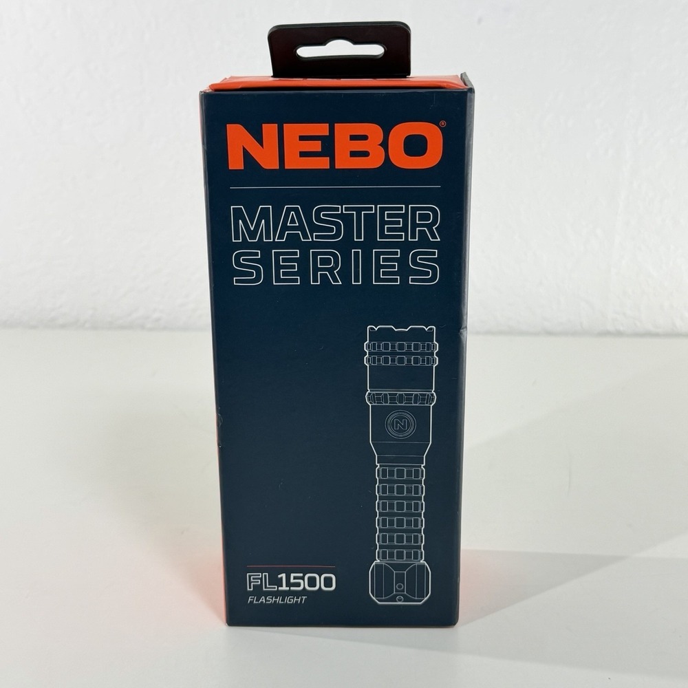 NEBO FL1500 Rechargeable Flashlight 1500 Lumens 5 Modes Magnetic Base 2X Zoom